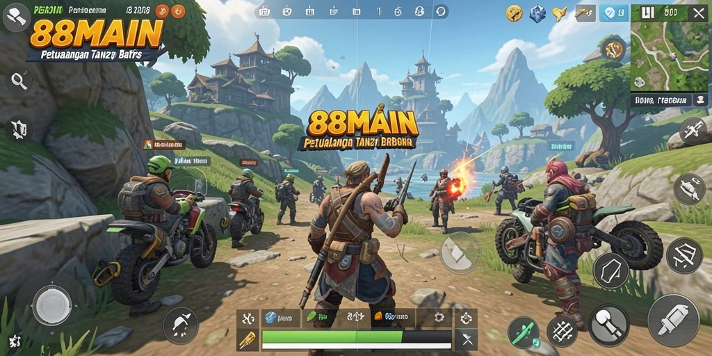 Tampilan gameplay menarik dari 88MAIN yang menampilkan eksplorasi dunia terbuka.