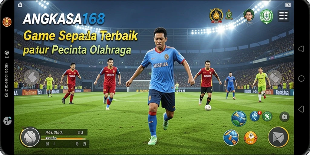 Tampilan menarik dari gameplay sepak bola di ANGKASA168.