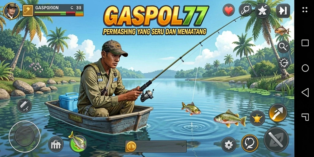 Gameplay GASPOL77 yang menarik saat menangkap ikan di lokasi indah.