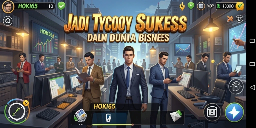 Tampilan gameplay tycoon yang menarik dan interaktif.