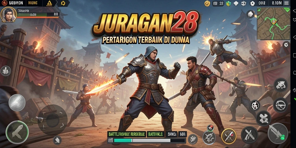 Tangkapan layar menunjukkan aksi sengit dalam permainan Battle Royale.