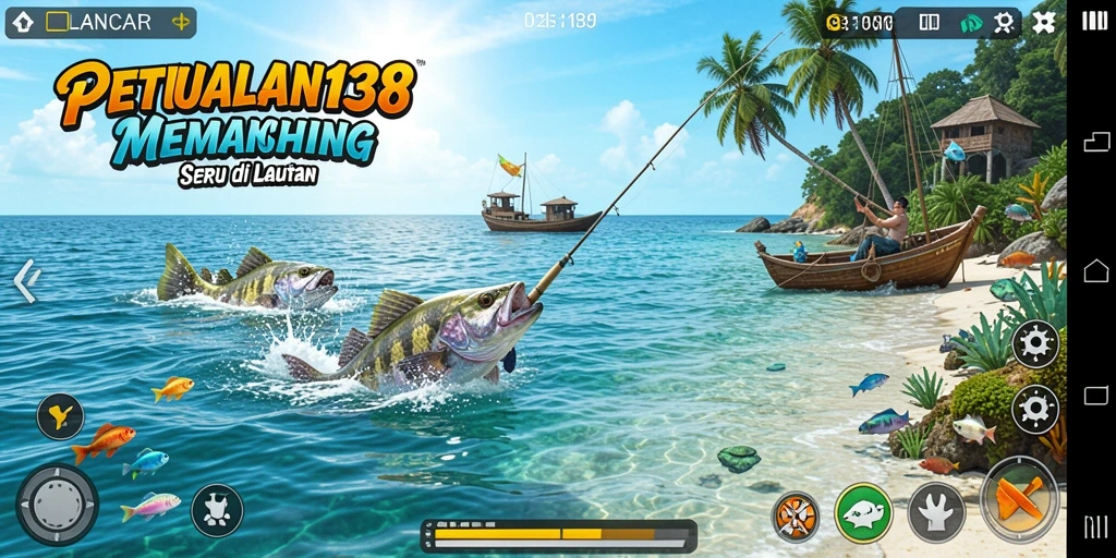 Tampilan gameplay menarik LANCAR138 dengan suasana memancing yang dinamis.