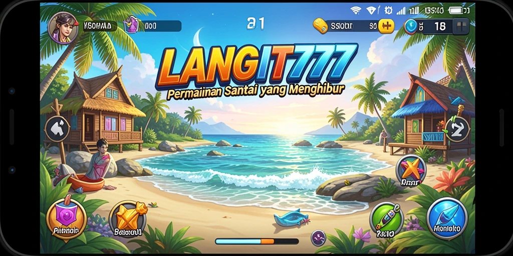 Tampilan gameplay LANGIT777 yang penuh warna dan menyenangkan.